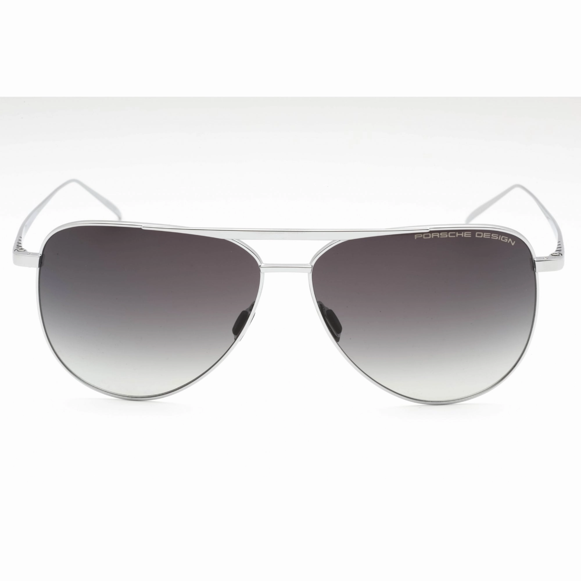 Porsche Men's Sunglasses - Palladium Metal Aviator Frame Smoke Gradient Lens | P8929 C