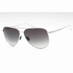 Porsche Men's Sunglasses - Palladium Metal Aviator Frame Smoke Gradient Lens | P8929 C
