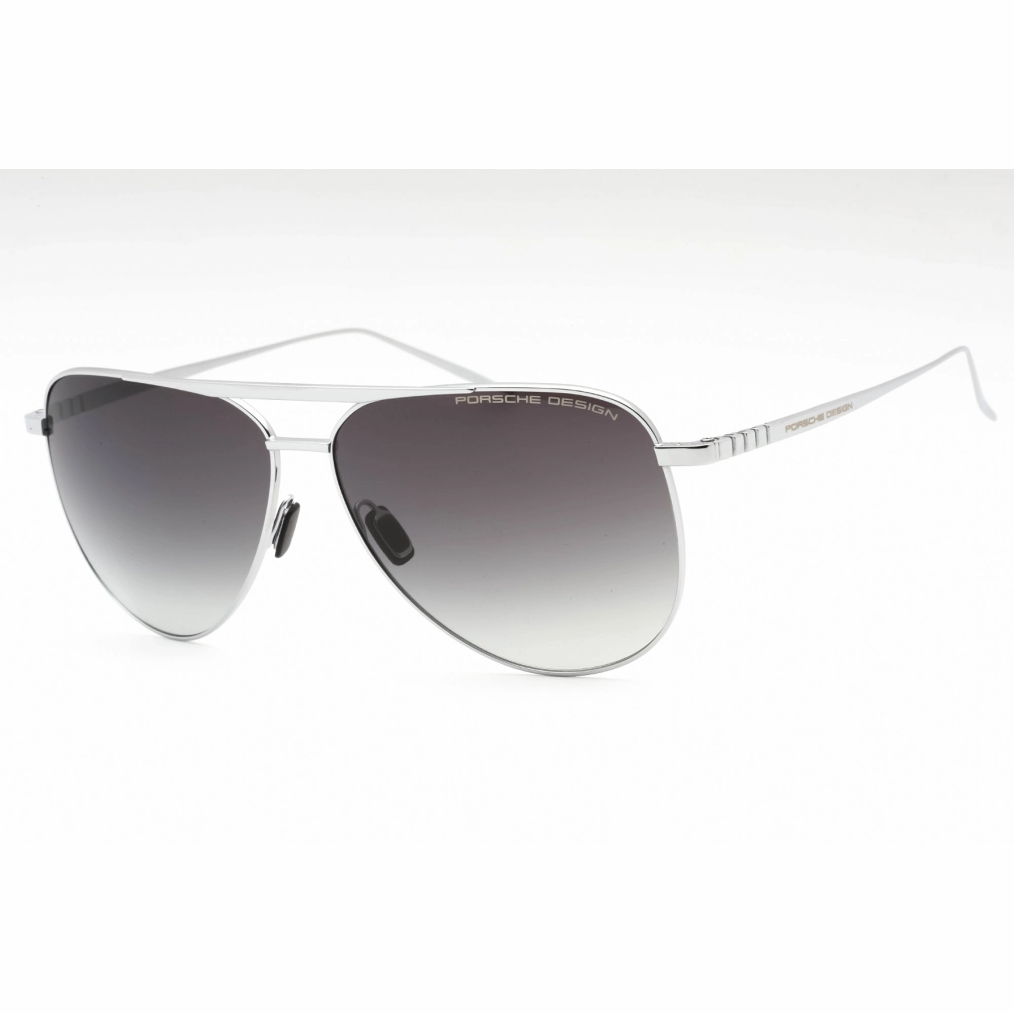 Porsche Men's Sunglasses - Palladium Metal Aviator Frame Smoke Gradient Lens | P8929 C
