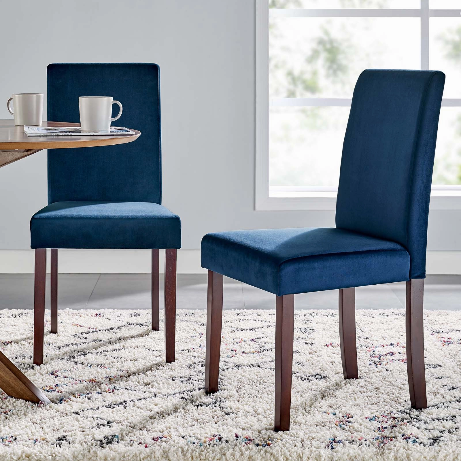 Prosper Upholstered Velvet Dining Side Chair Set of 2 by Modway