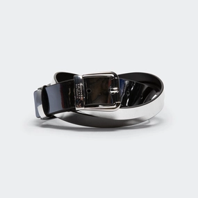 Punch Hole Buckle Belt - White