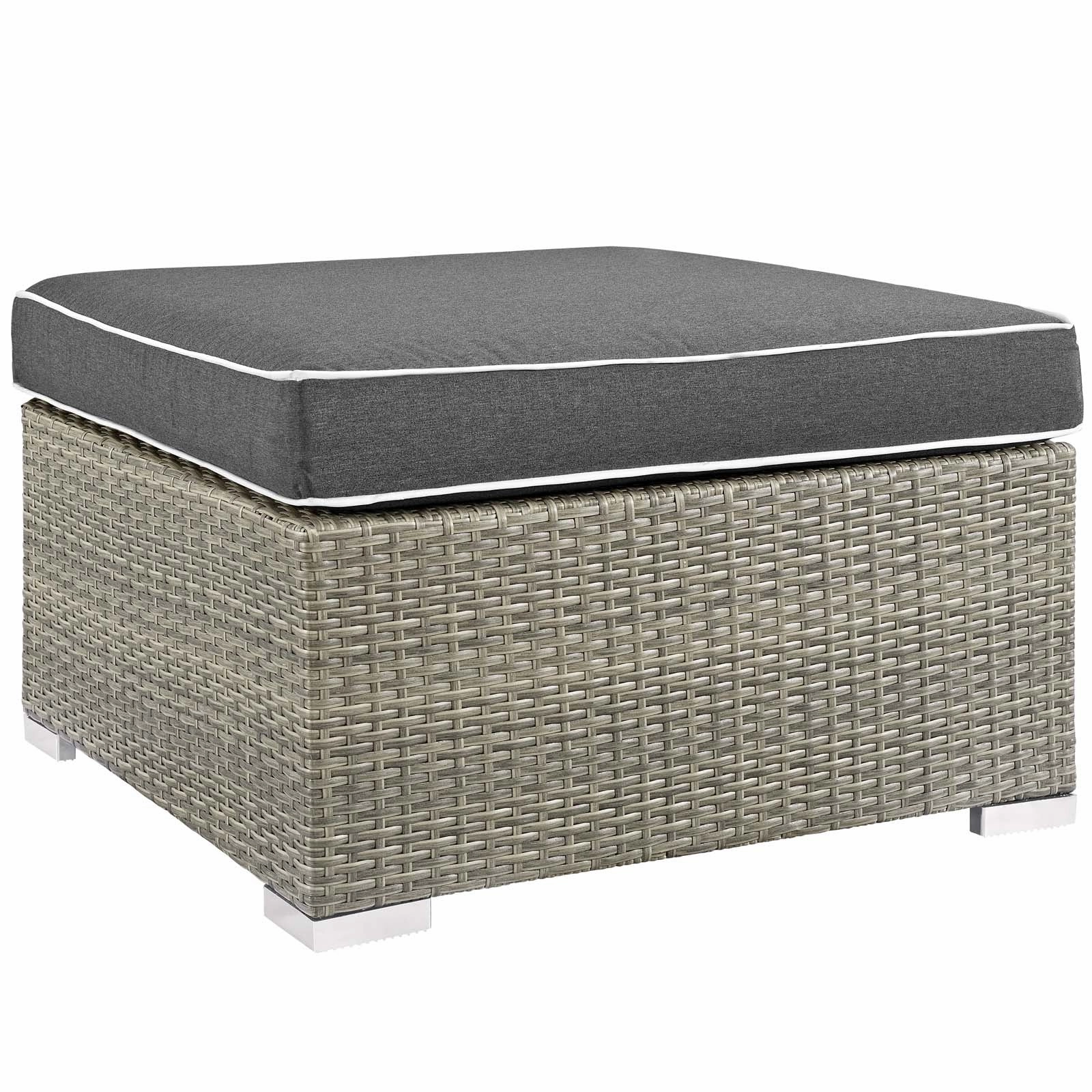 Repose Outdoor Patio Upholstered Fabric Ottoman by Modway