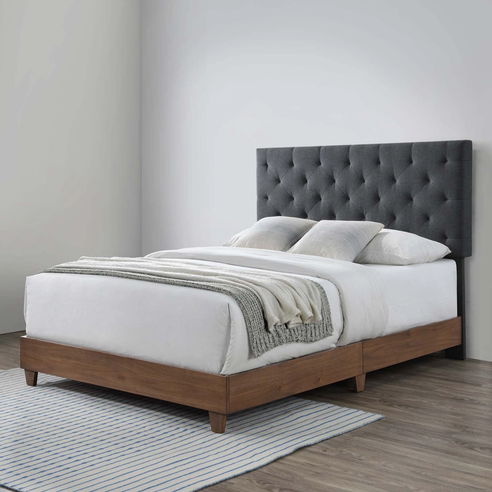 Rhiannon Diamond Tufted Upholstered Fabric Bed by Modway