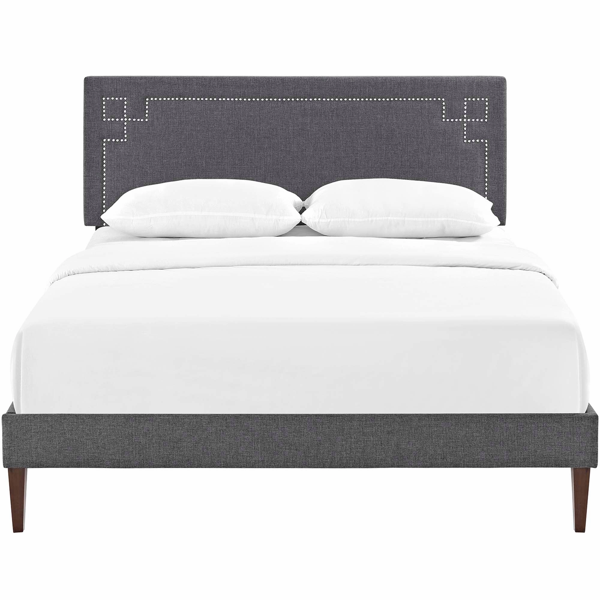 Ruthie Fabric Platform Bed with Squared Tapered Legs by Modway