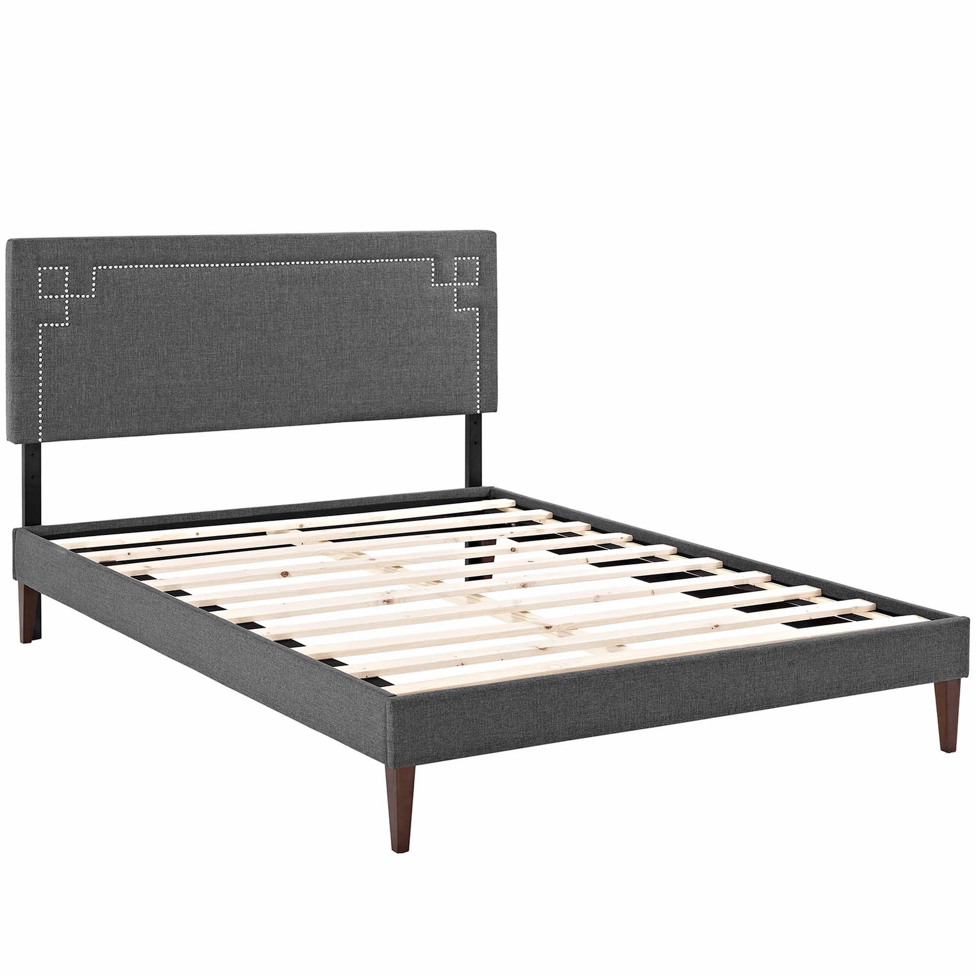Ruthie Fabric Platform Bed with Squared Tapered Legs by Modway