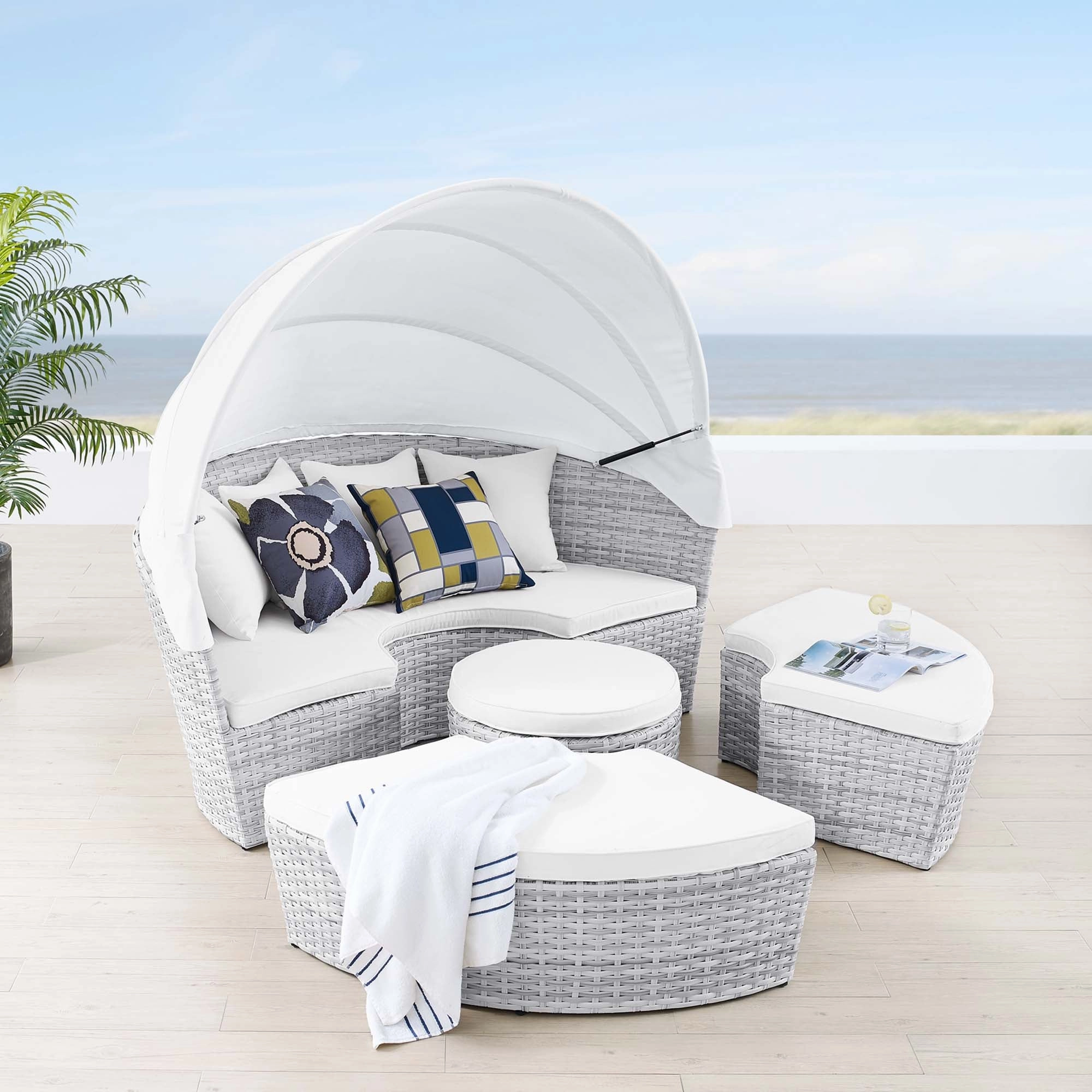 Scottsdale Canopy Outdoor Patio Daybed by Modway