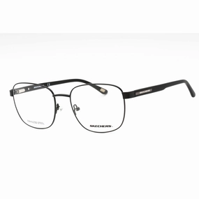 Skechers Men's Eyeglasses - Matte Black Metal Square Shape Full Rim Frame | SE3330 002