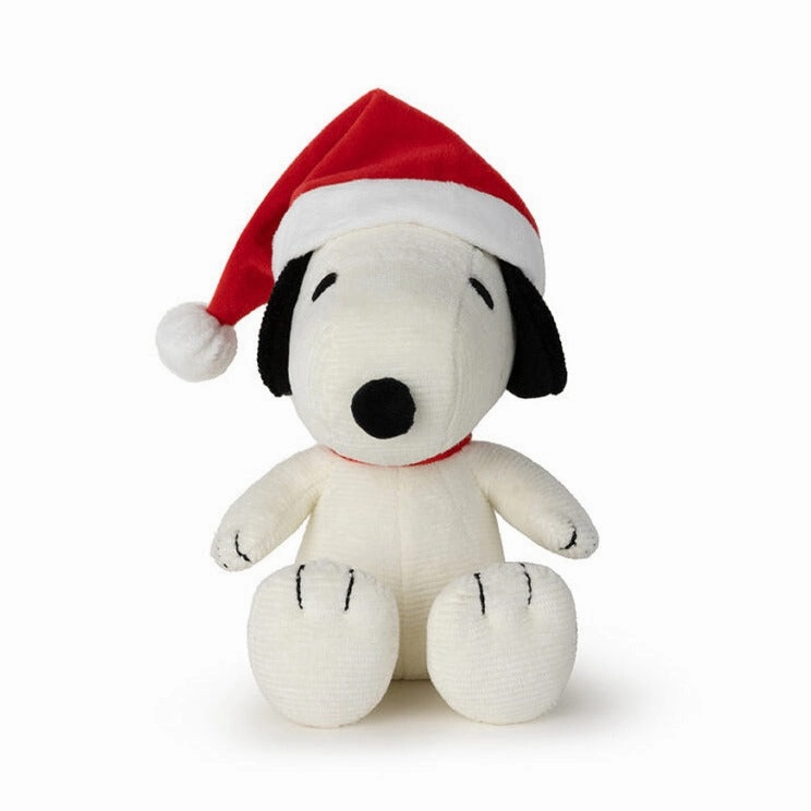 Snoopy Sitting with Christmas Hat