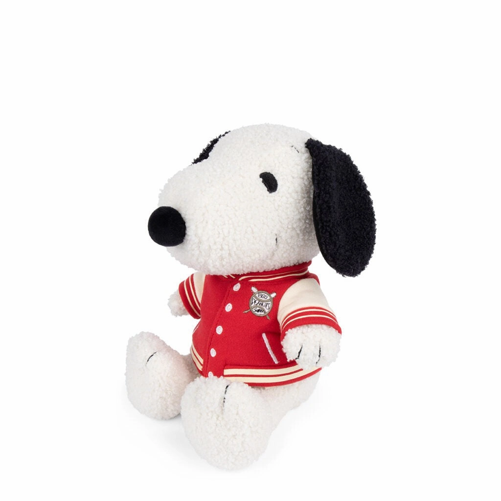 Snoopy Sitting with Varsity Jacket