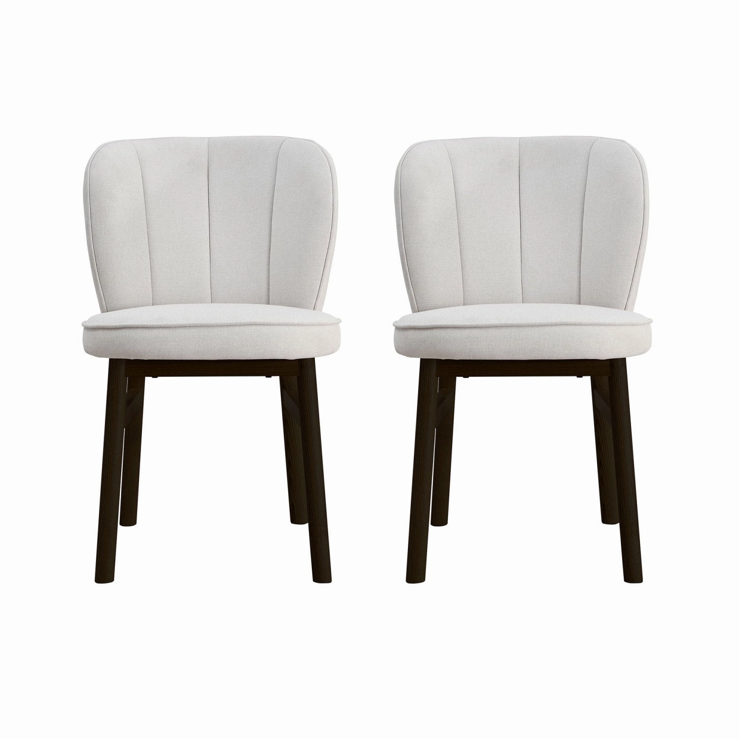 Streamdale Ash Wood Frame Upholstered Dining Chairs (Set of 2)