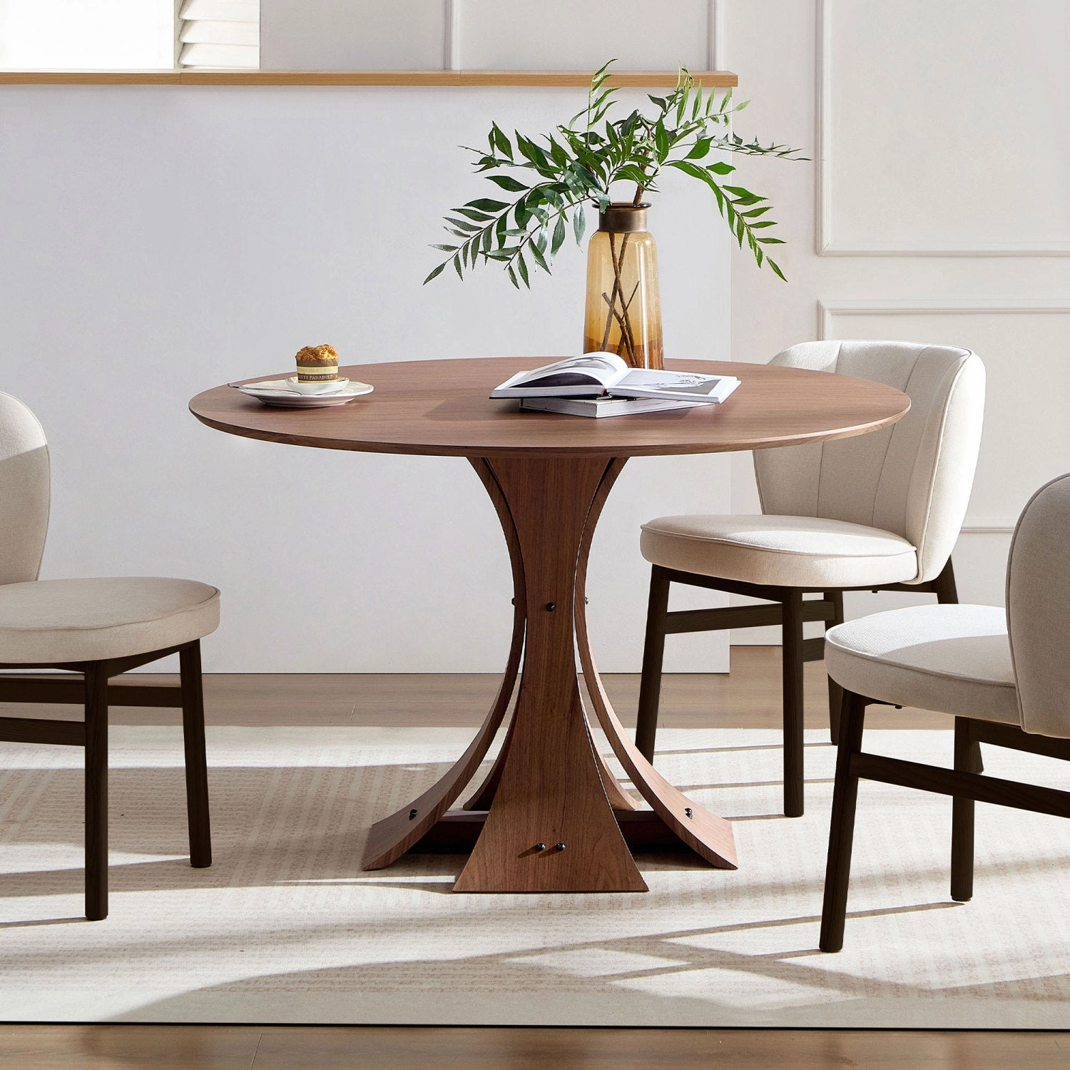 Streamdale Ash Wood Frame Upholstered Dining Chairs (Set of 2)