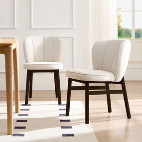 Streamdale Ash Wood Frame Upholstered Dining Chairs (Set of 2)