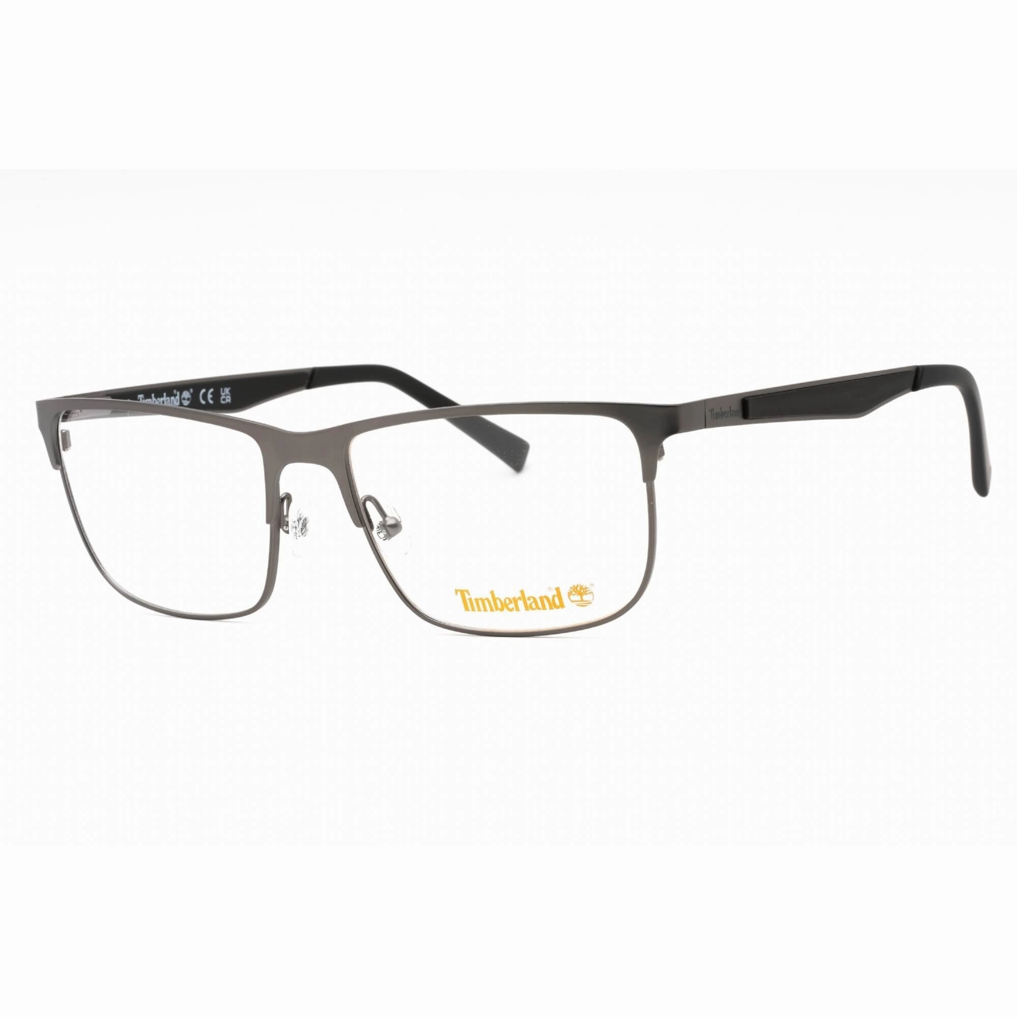 Timberland Men's Eyeglasses - Matte Dark Nickeltin Rectangular Frame | TB1710 007