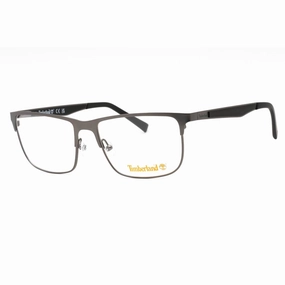 Timberland Men's Eyeglasses - Matte Dark Nickeltin Rectangular Frame | TB1710 007