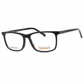 Timberland Men's Eyeglasses - Shiny Black Rectangular Full Rim Frame | TB1775 001