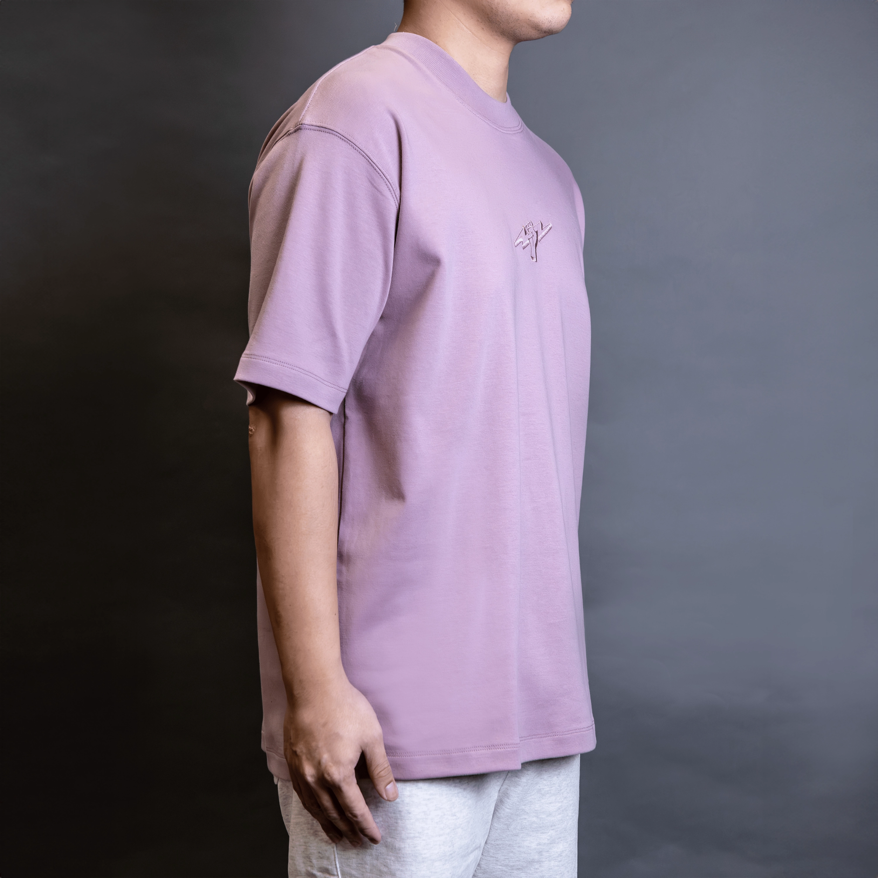 Titan Essentials Fist Embroidered Tee - Violet
