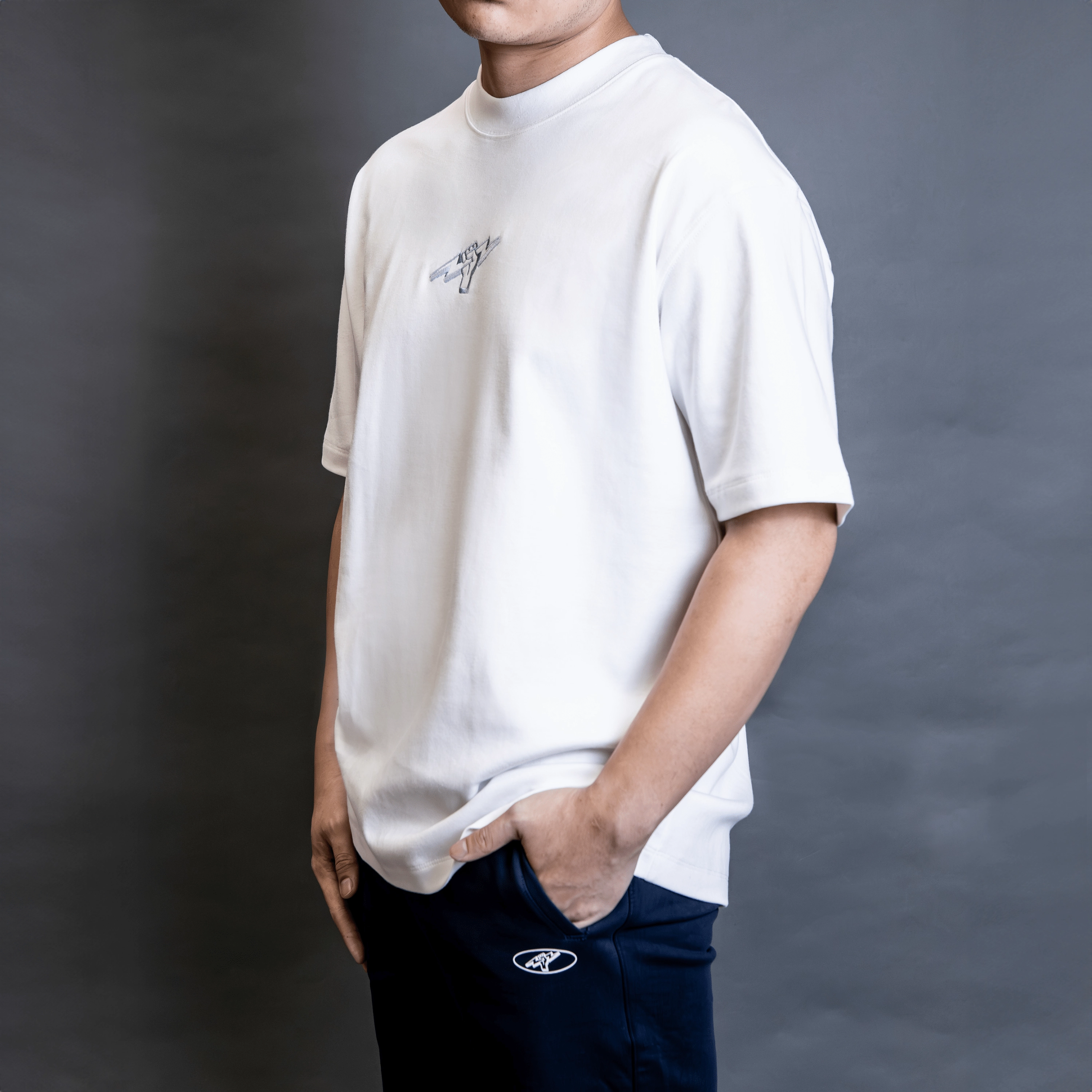 Titan Essentials Fist Embroidered Tee - White
