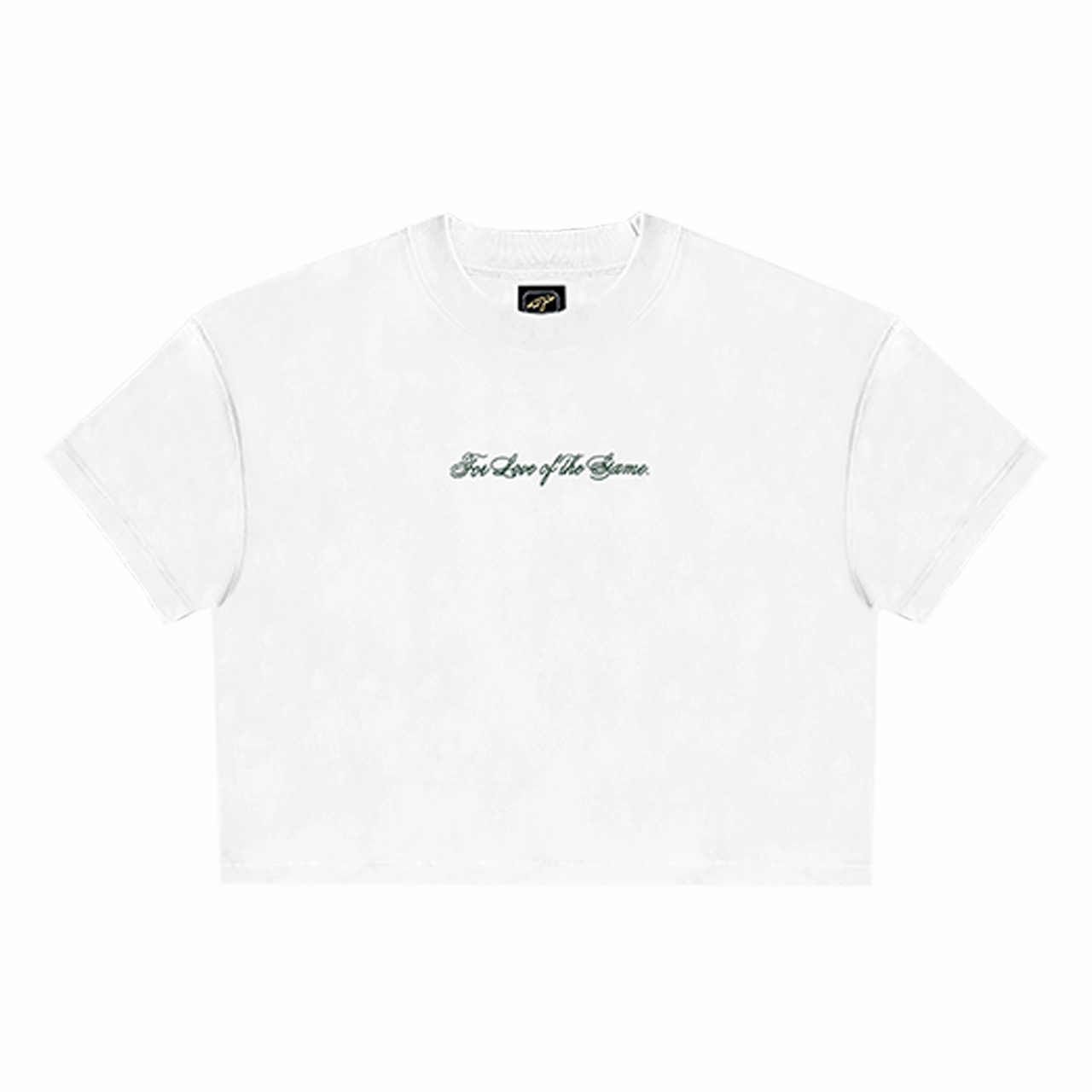 Titan Essentials FLOTG Embroidered Women's Cropped Tee - White