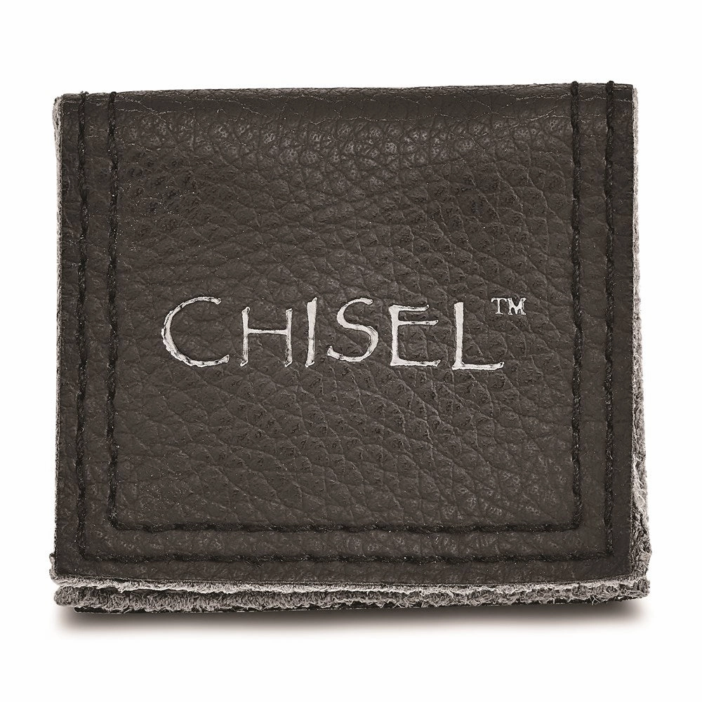 Titanium Brushed Diamond Cross Flat Band | TB444A