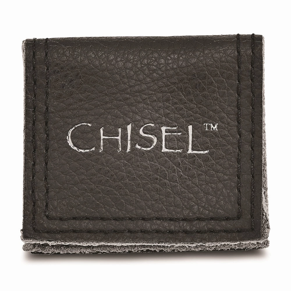 Titanium Brushed Diamond Cross Flat Band | TB444A