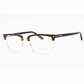 Tom Ford Men's Eyeglasses - Dark Havana Acetate Square Full Rim Frame | FT5504 052