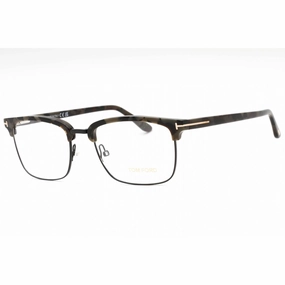 Tom Ford Men's Eyeglasses - Havana Acetate/Metal Square Full Rim Frame | FT5504 056