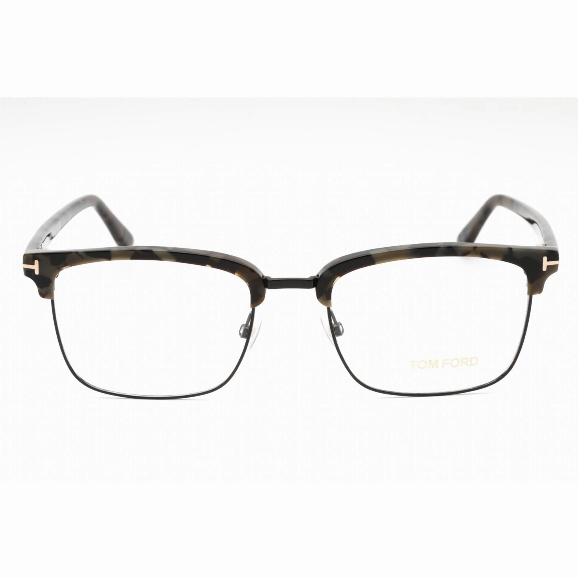 Tom Ford Men's Eyeglasses - Havana Acetate/Metal Square Full Rim Frame | FT5504 056