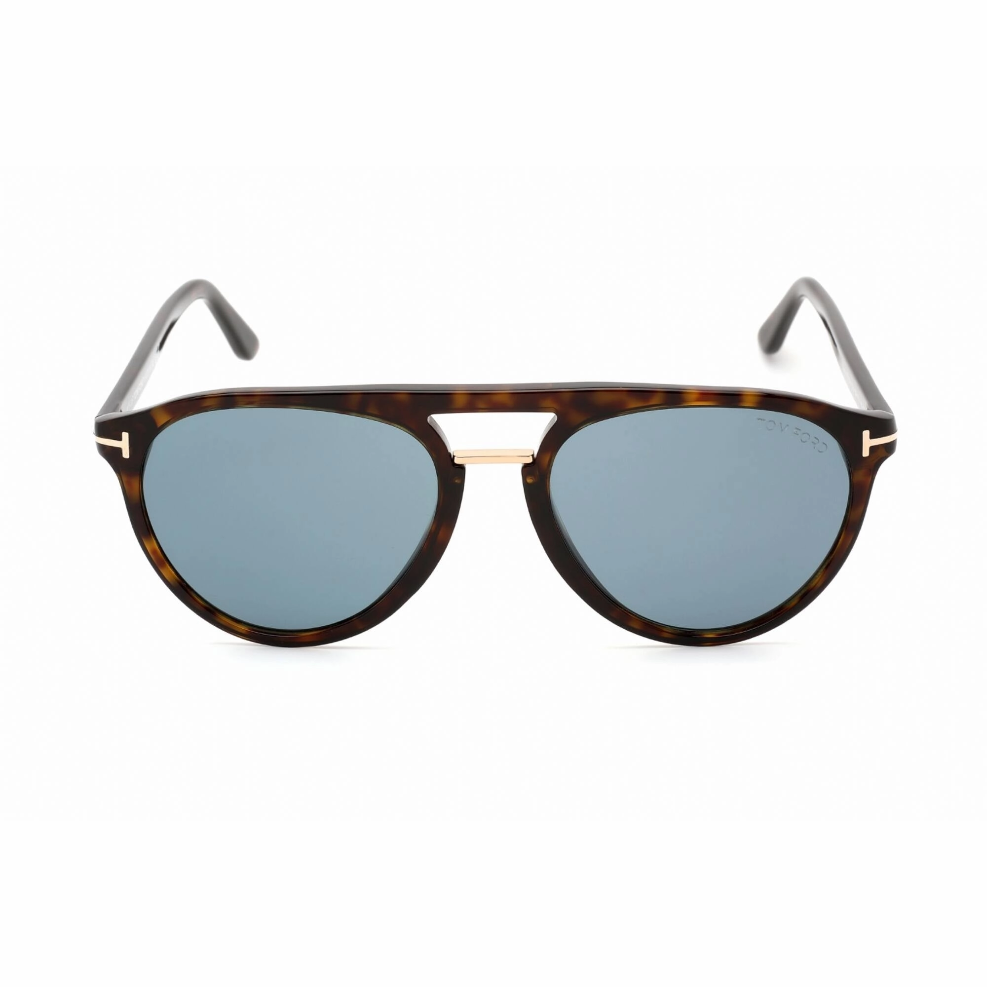 Tom Ford Men's Sunglasses - Dark Havana Plastic Pilot Frame Blue Lens | FT0697 52V