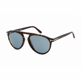 Tom Ford Men's Sunglasses - Dark Havana Plastic Pilot Frame Blue Lens | FT0697 52V
