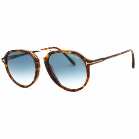 Tom Ford Men's Sunglasses - Red Havana 53mm Frame Gradient Blue Lens | FT0674 54W