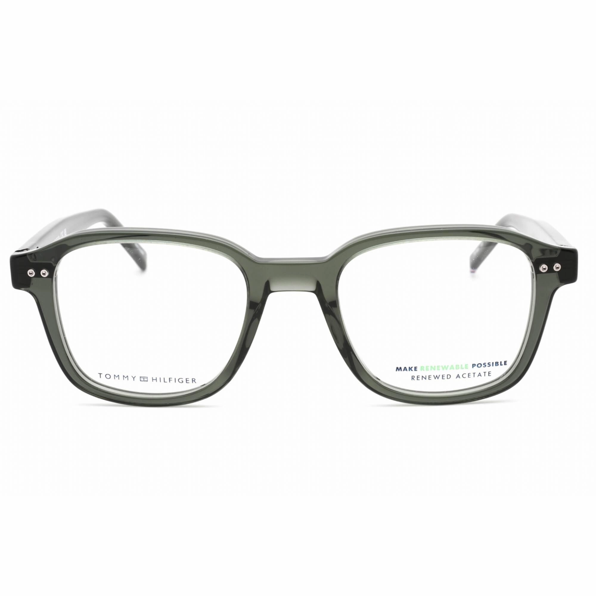 Tommy Hilfiger Men's Eyeglasses - Clear Lens Green Square Frame | TH 1983 01ED 00