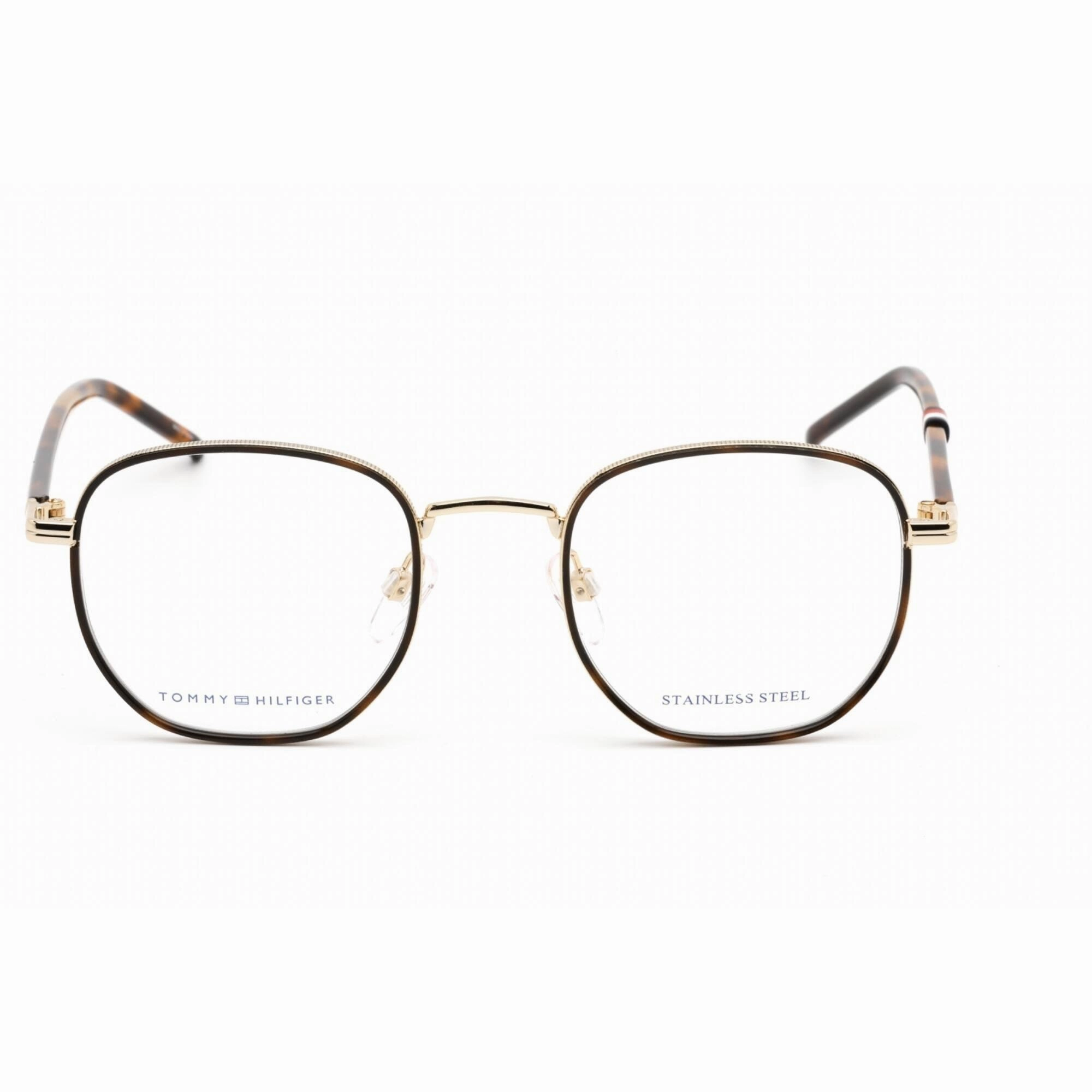 Tommy Hilfiger Men's Eyeglasses - Full Rim Gold Metal Round Frame | TH 1686 0J5G 00