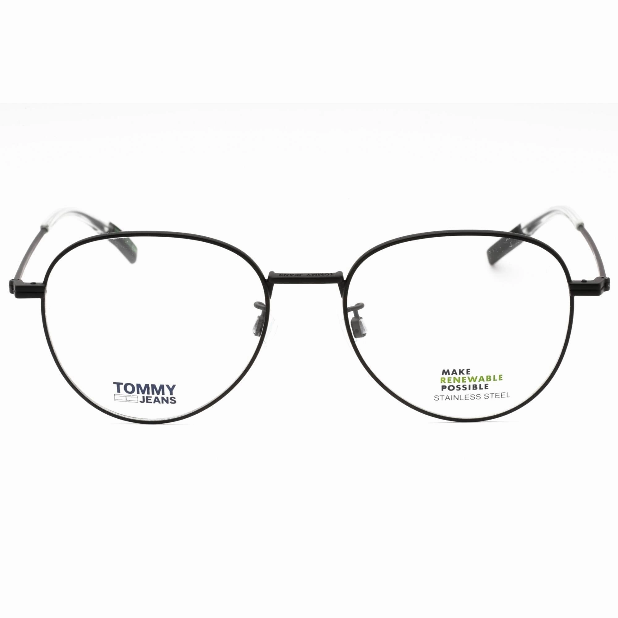 Tommy Hilfiger Men's Eyeglasses - Matte Black Metal Aviator Frame | TJ 0067/F 003