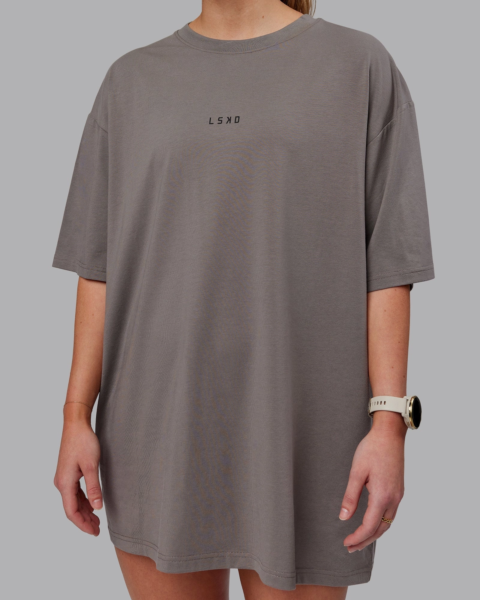 Unisex Leg It FLXCotton Tee Oversize - Storm Front-Black