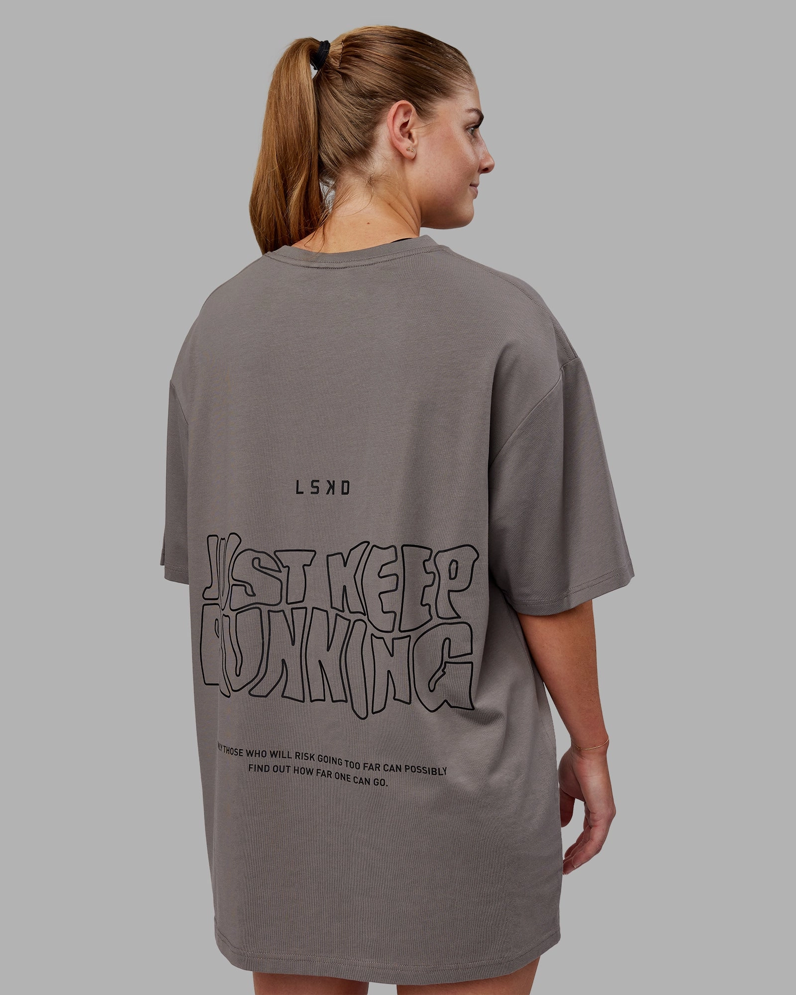 Unisex Leg It FLXCotton Tee Oversize - Storm Front-Black