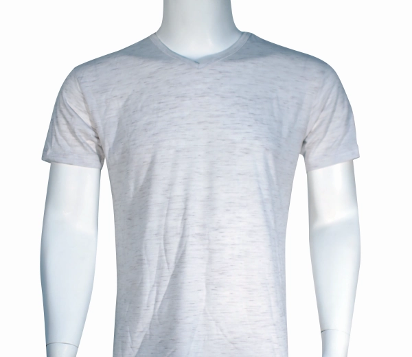 V Neck Tee - Cotton Lycra Knit -