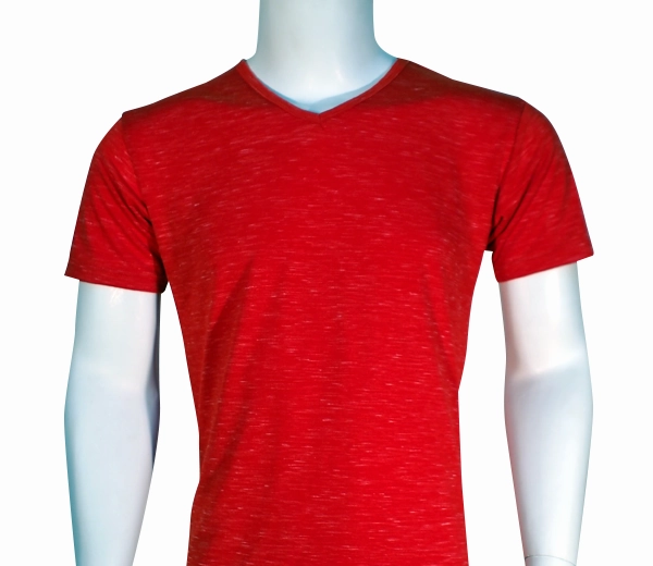 V Neck Tee - Cotton Lycra Knit -