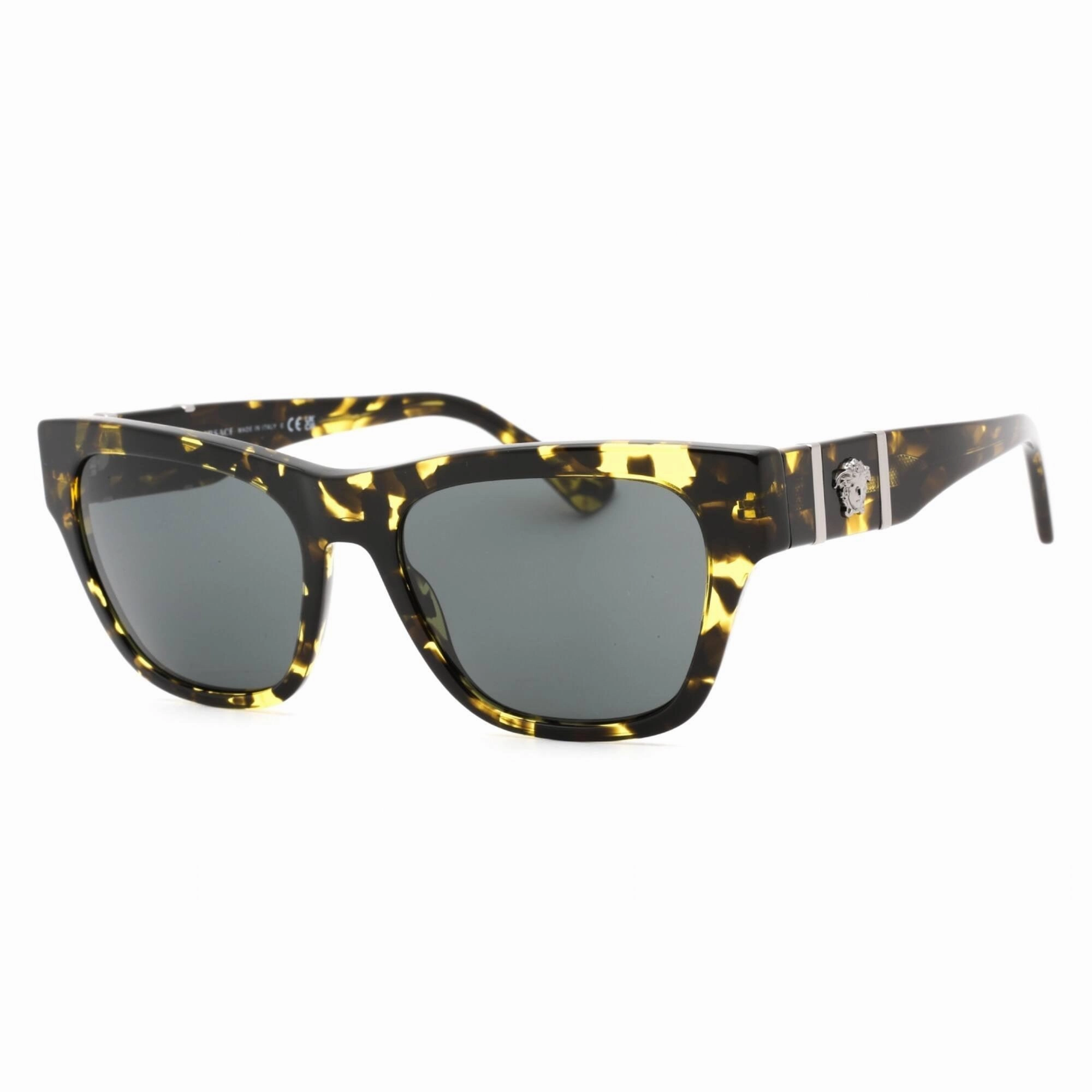 Versace Men's Sunglasses - Yellow Spotted Havana Frame Dark Grey Lens | 0VE4457 542887