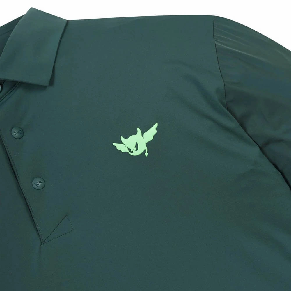 WAAC Cool Touch Longsleeve Golf Polo Green - SP25 Men