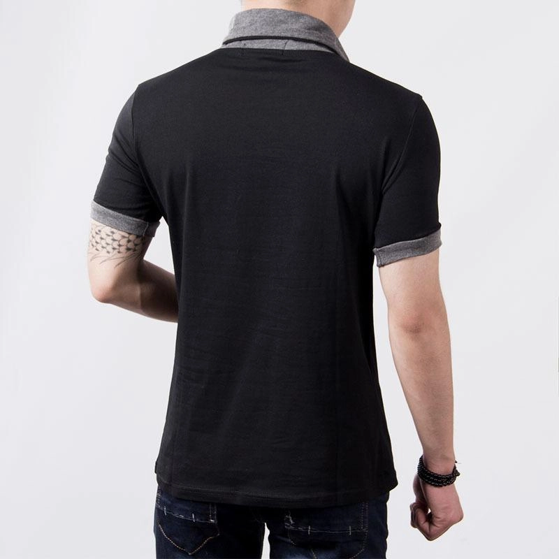 West Louis™ Short Sleeve V Neck Button Tee